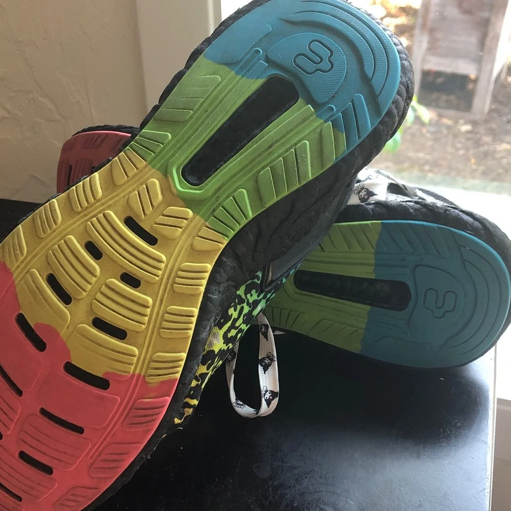Charly black and multi color sneakers size 7